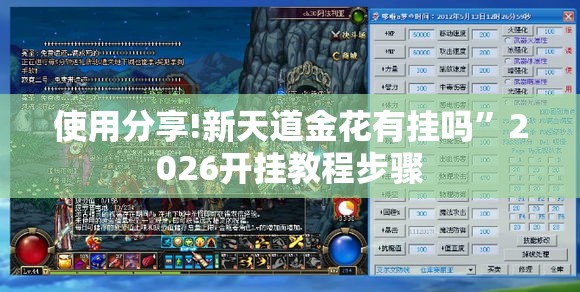 使用分享!新天道金花有挂吗”2026开挂教程步骤