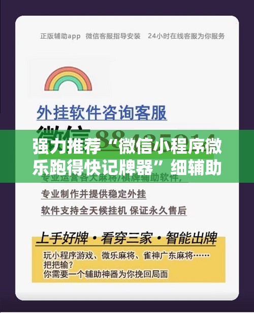 强力推荐“微信小程序微乐跑得快记牌器”细辅助教程分享