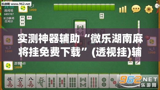 实测神器辅助“微乐湖南麻将挂免费下载”(透视挂)辅助下载教程