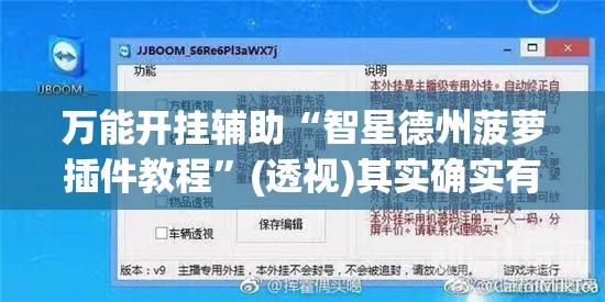 万能开挂辅助“智星德州菠萝插件教程”(透视)其实确实有挂