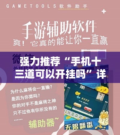 强力推荐“手机十三道可以开挂吗”详细开挂教程
