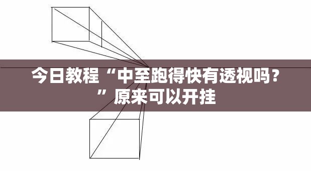 今日教程“中至跑得快有透视吗？	”原来可以开挂